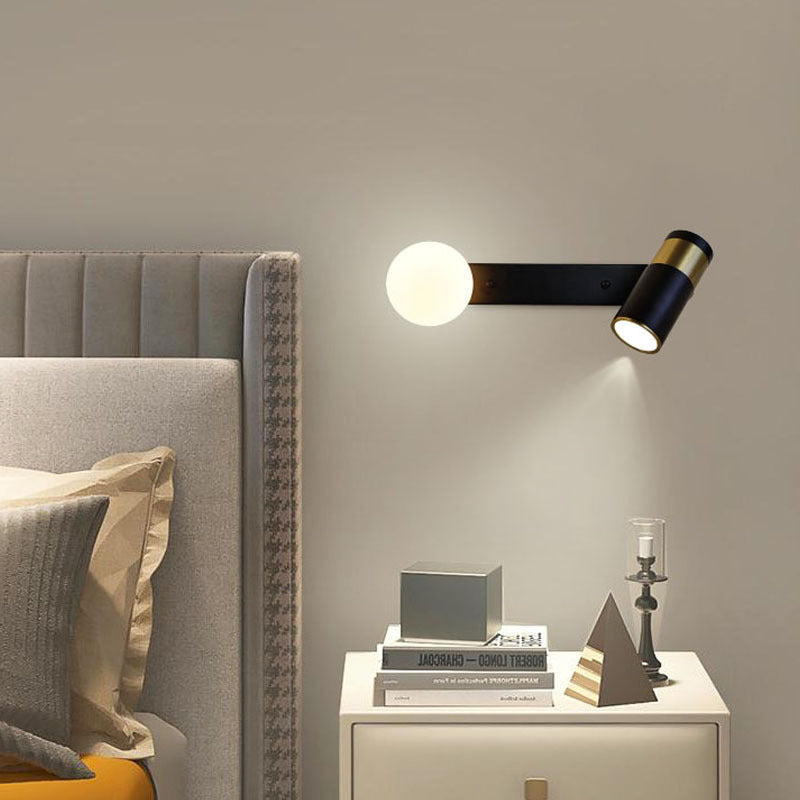 Iron Aluminum Cylinder Rotatable 2-Light Wall Lamp