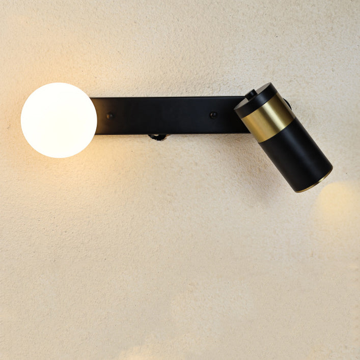 Iron Aluminum Cylinder Rotatable 2-Light Wall Lamp