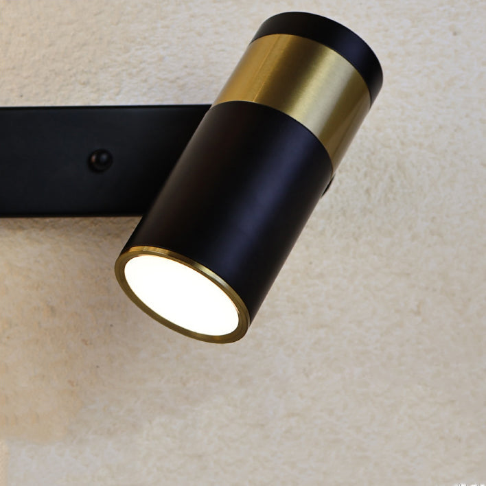 Iron Aluminum Cylinder Rotatable 2-Light Wall Lamp