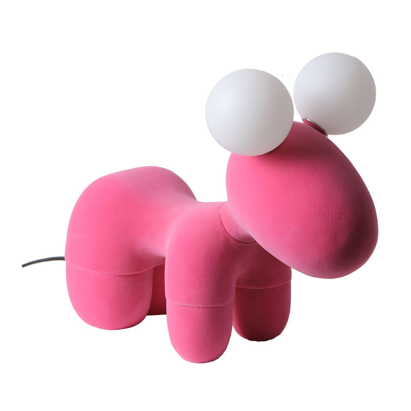 Cartoon Childlike Pony Plush 2-Light Table Lamp