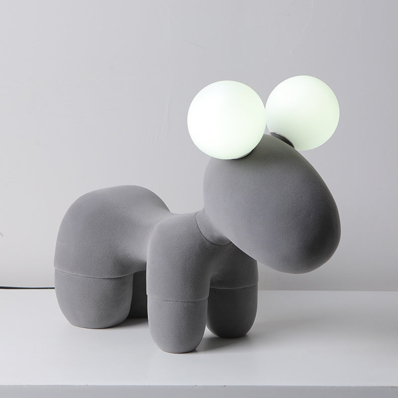 Cartoon Childlike Pony Plush 2-Light Table Lamp