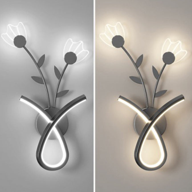 Iron Acrylic Flower Living Wall Lamp