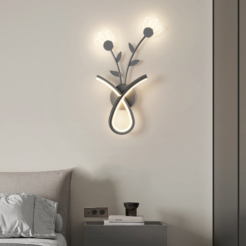 Iron Acrylic Flower Living Wall Lamp