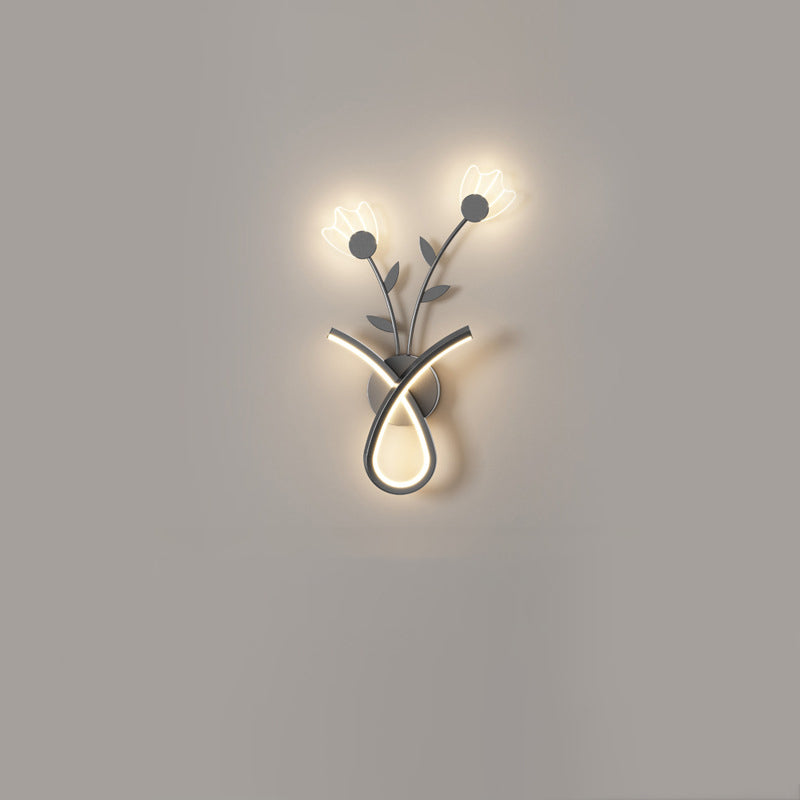 Iron Acrylic Flower Living Wall Lamp