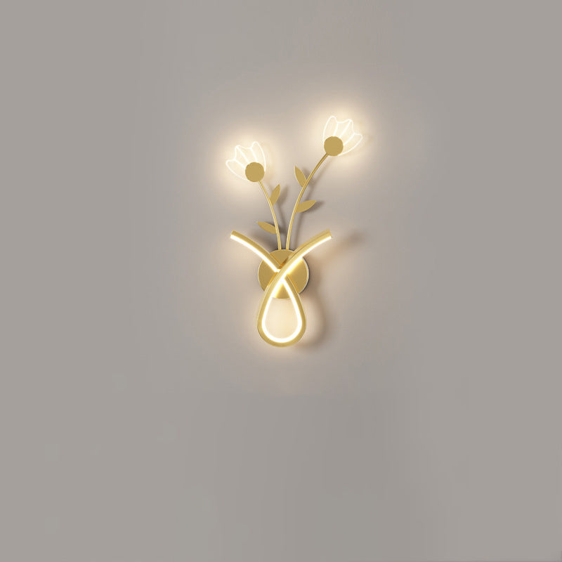 Iron Acrylic Flower Living Wall Lamp