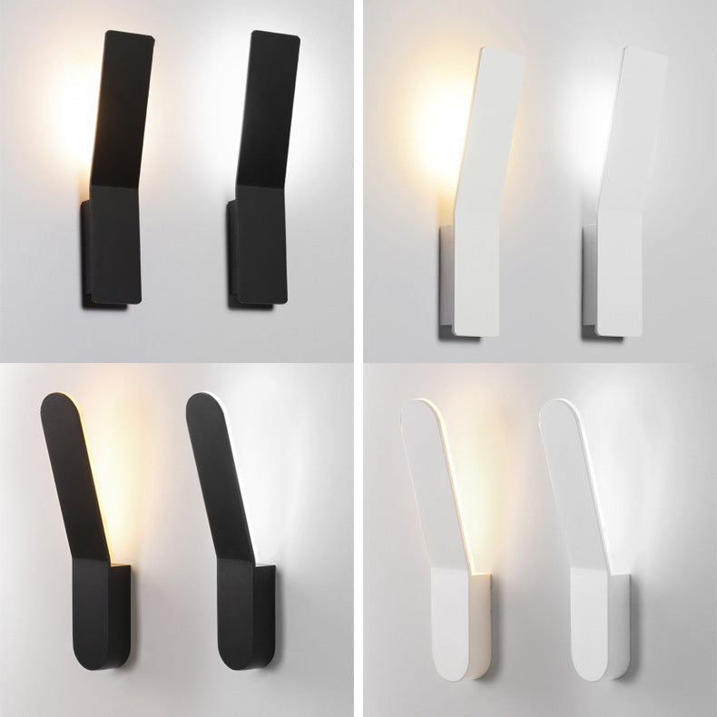 Rounded Aluminum Strip Living Wall Lamp