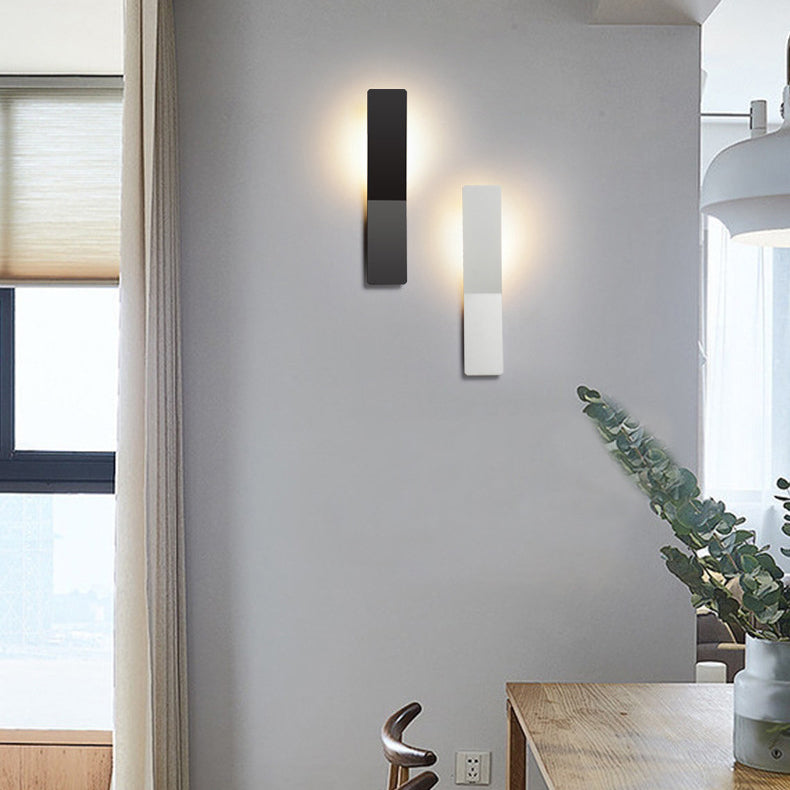 Rounded Aluminum Strip Living Wall Lamp