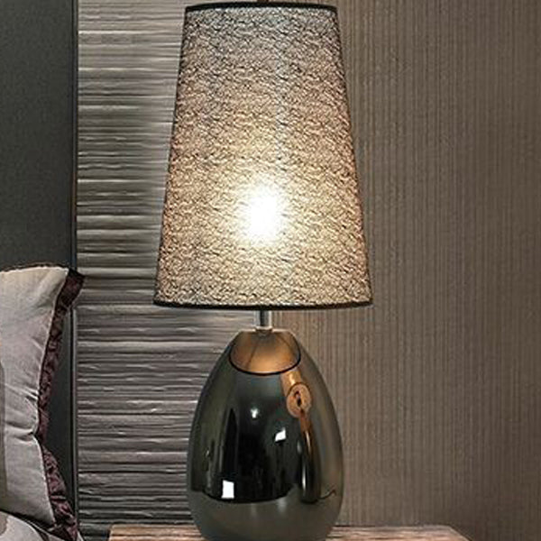 Fabric Hardware Round Bedroom Table Lamp
