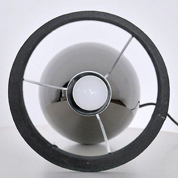 Fabric Hardware Round Bedroom Table Lamp