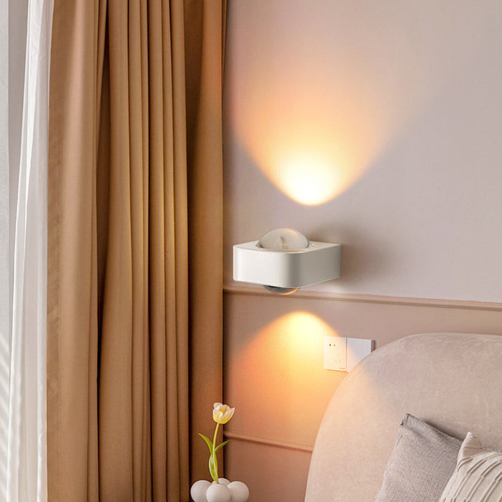 Rounded Corner Square Iron Wall Lamp
