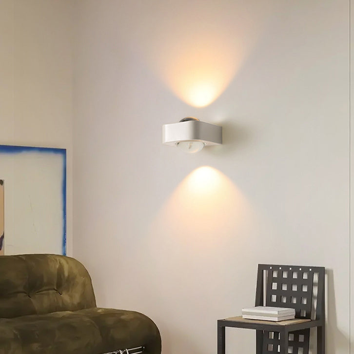 Rounded Corner Square Iron Wall Lamp