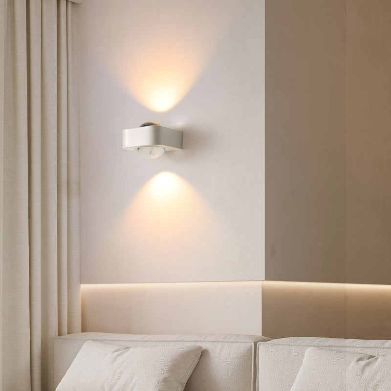 Rounded Corner Square Iron Wall Lamp