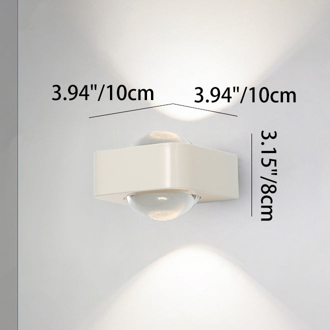 Rounded Corner Square Iron Wall Lamp