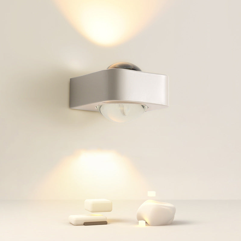 Rounded Corner Square Iron Wall Lamp