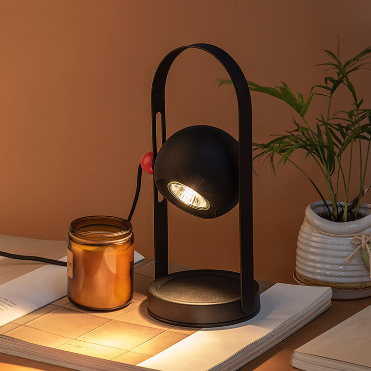 Iron Spherical Portable Melting Table Lamp