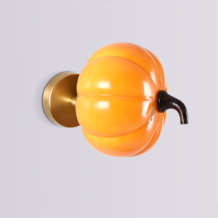 Simulation Vegetable Pumpkin Glass Wall Lamp