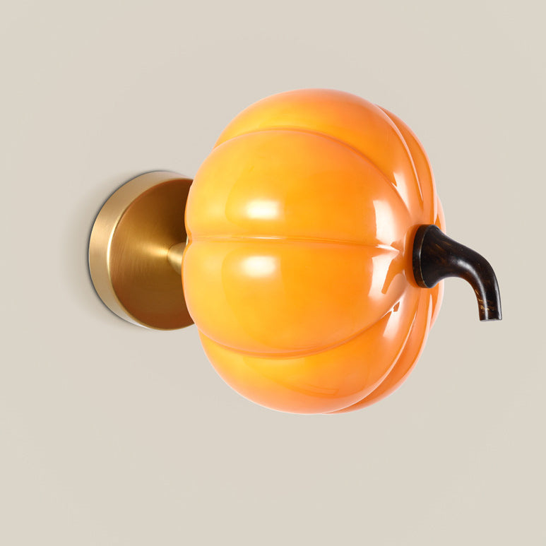 Simulation Vegetable Pumpkin Glass Wall Lamp
