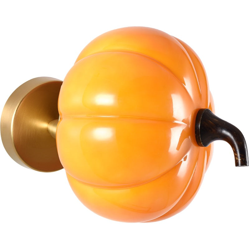 Simulation Vegetable Pumpkin Glass Wall Lamp
