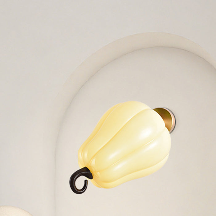 Simulation Vegetable Pumpkin Glass Wall Lamp