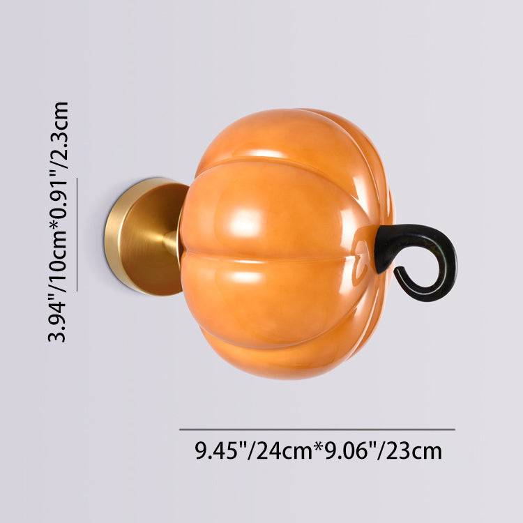 Simulation Vegetable Pumpkin Glass Wall Lamp