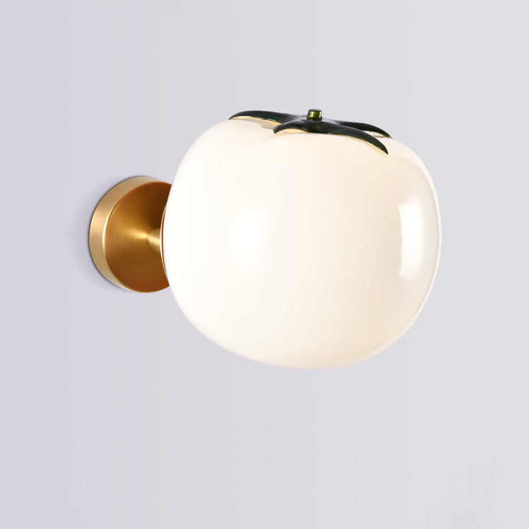 Simulation Vegetable Pumpkin Glass Wall Lamp