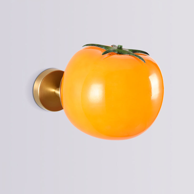Simulation Vegetable Pumpkin Glass Wall Lamp