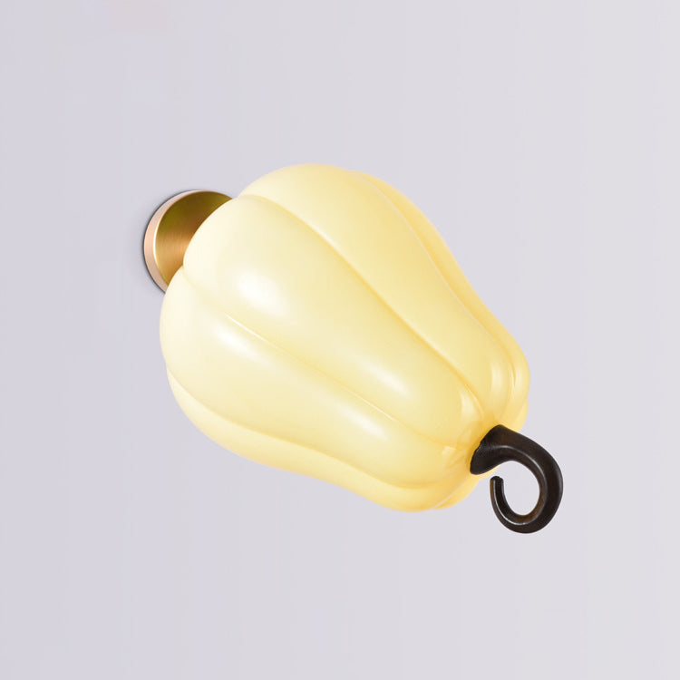 Simulation Vegetable Pumpkin Glass Wall Lamp