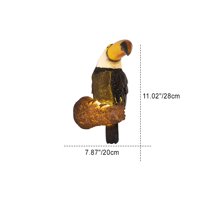 Resin Imitation Animal Toucan Outdoor Light