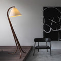 Conical Fabric Arc Solid Floor Lamp