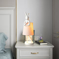 Rabbit Metal Feather Round Table Lamp