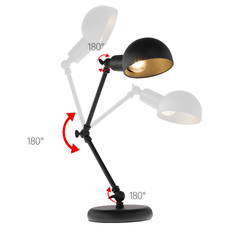 Iron Semicircular Rocker Arm Table Lamp