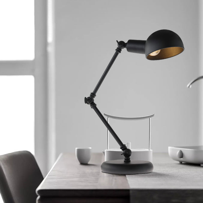 Iron Semicircular Rocker Arm Table Lamp