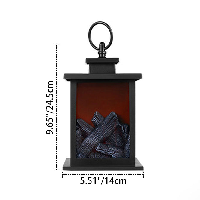ABS Simulated Flame Fireplace Table Lamp