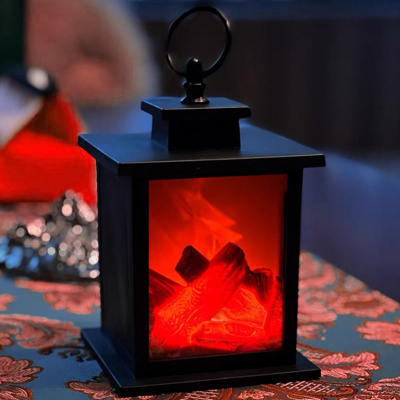 ABS Simulated Flame Fireplace Table Lamp