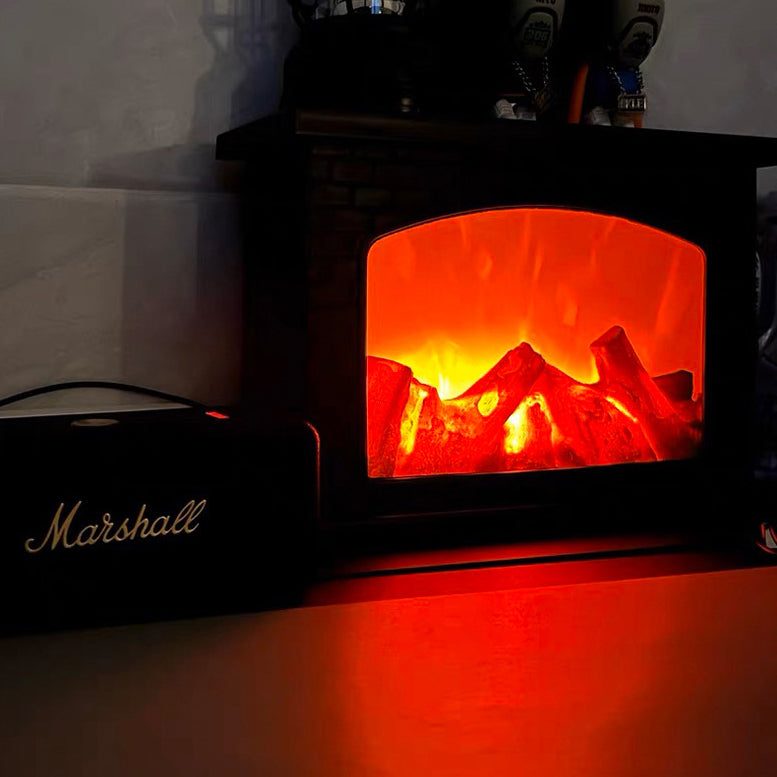 ABS Simulated Flame Fireplace Table Lamp