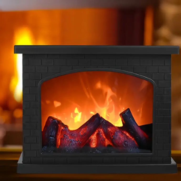ABS Simulated Flame Fireplace Table Lamp