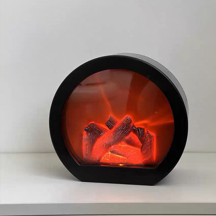ABS Simulated Flame Fireplace Table Lamp