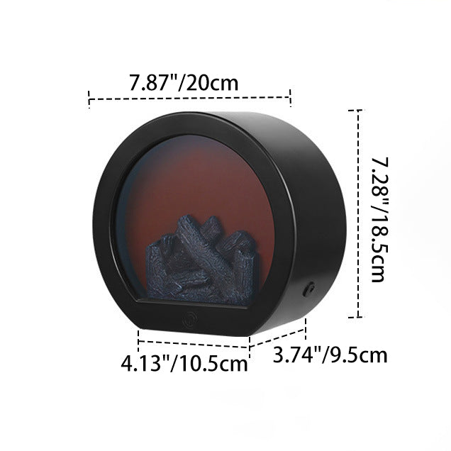 ABS Simulated Flame Fireplace Table Lamp