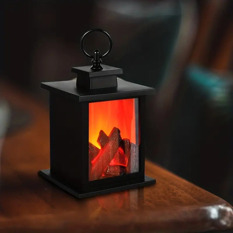 ABS Simulated Flame Fireplace Table Lamp