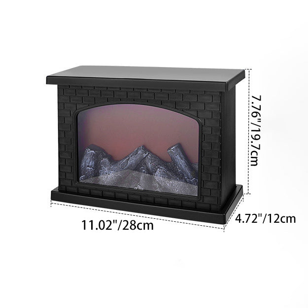 ABS Simulated Flame Fireplace Table Lamp