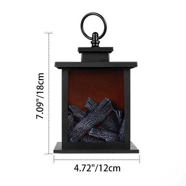 ABS Simulated Flame Fireplace Table Lamp