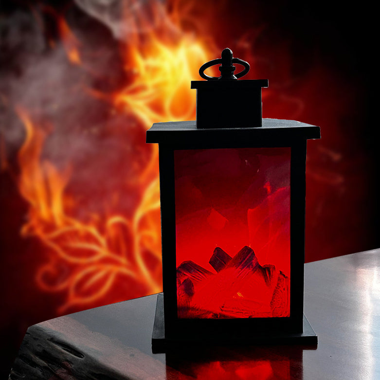 ABS Simulated Flame Fireplace Table Lamp