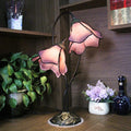 Lotus Glass Resin Bedroom 2-Light Table Lamp