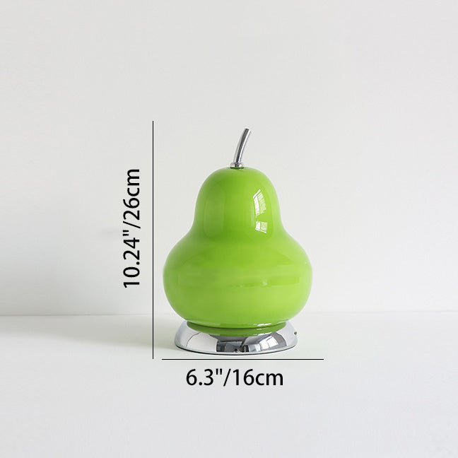 Pear Glass Iron Rechargeable Table Lamp