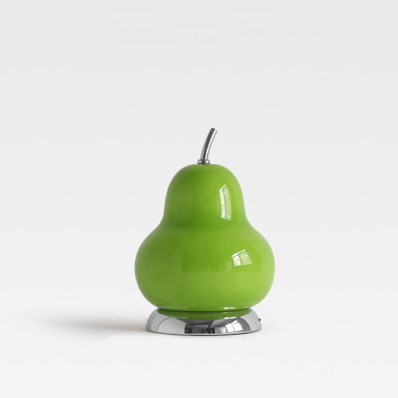 Pear Glass Iron Rechargeable Table Lamp