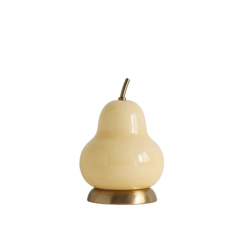 Pear Glass Iron Rechargeable Table Lamp