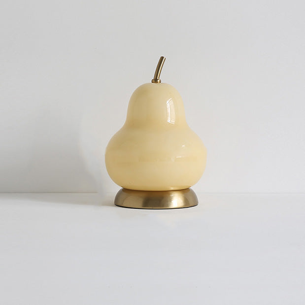 Pear Glass Iron Rechargeable Table Lamp