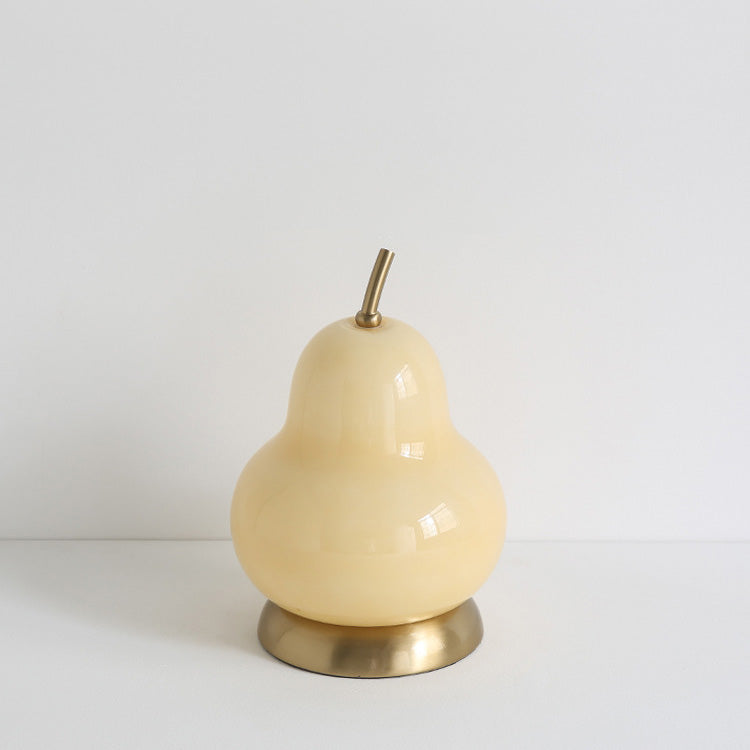 Pear Glass Iron Rechargeable Table Lamp