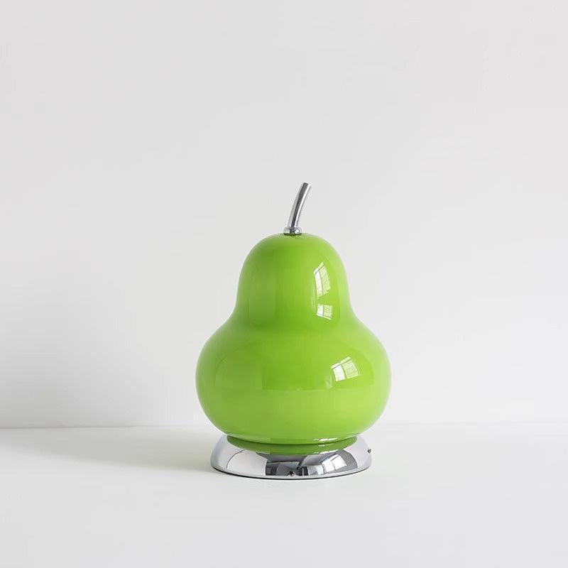 Pear Glass Iron Rechargeable Table Lamp
