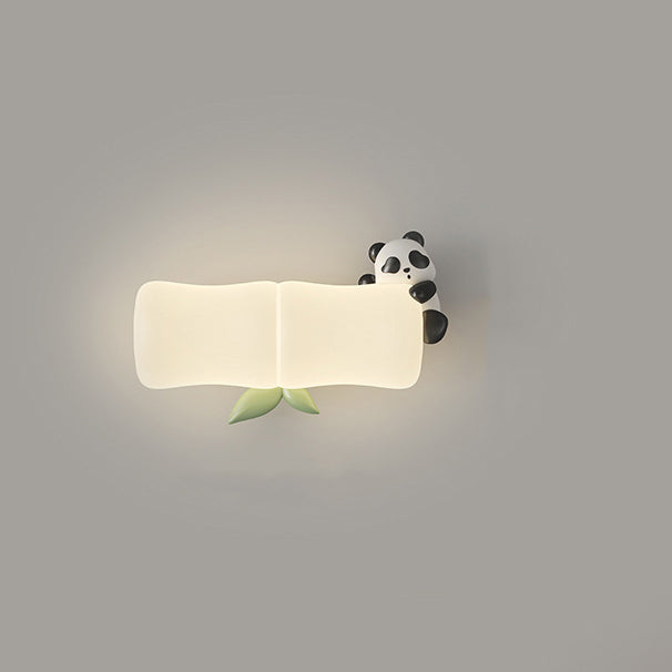 Animal Koala Bamboo PE Wall Lamp